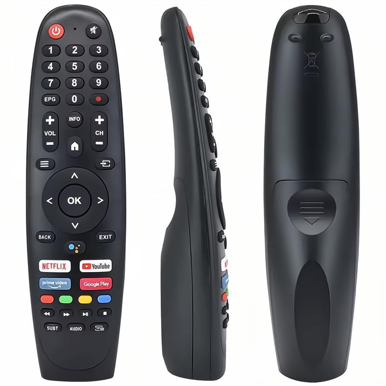 Voice Remote Control Replacement for Blaupunkt TV BP500USG9500 BP320HSG9200 BP400FSG9200, Black/White - Image 2