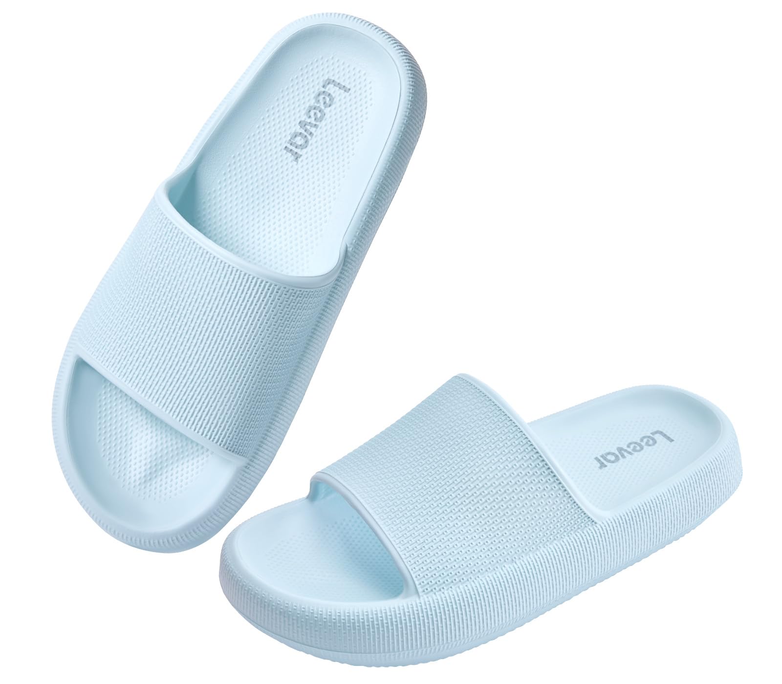 Leevar Cloud Slides for Women and Men, Pillow Slippers Shower Shoes