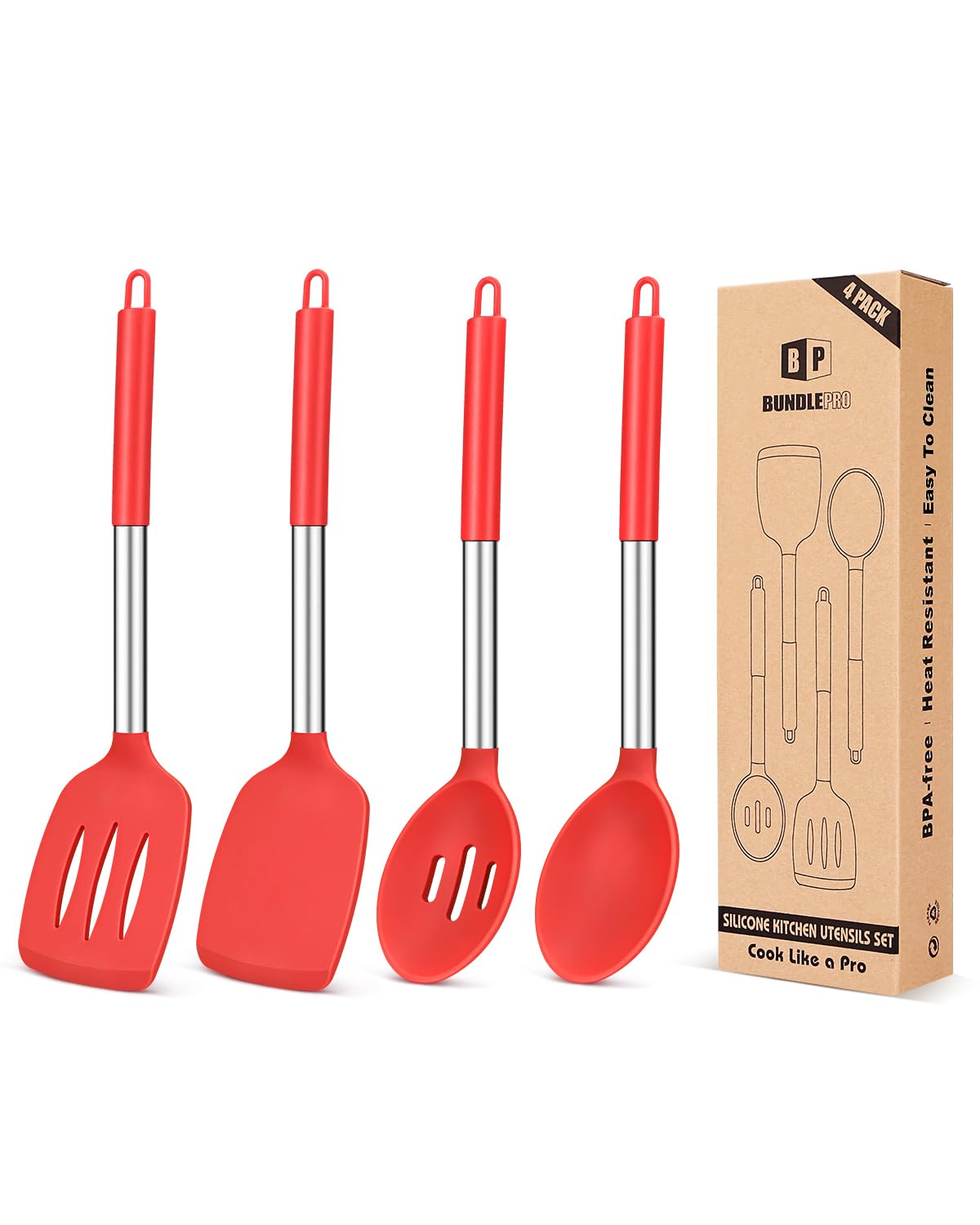Silicone Cooking Utensil Set - 4 Piece -8