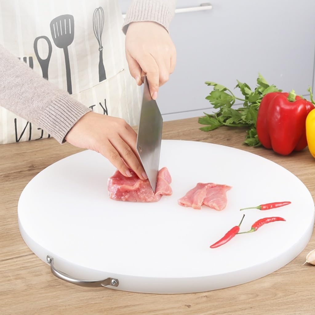 Tabla de cortar profesional de plástico de doble cara de 48 cm con asa, herramienta de cocina versátil para carne, queso, frutas y verduras, para chefs y cocineros caseros