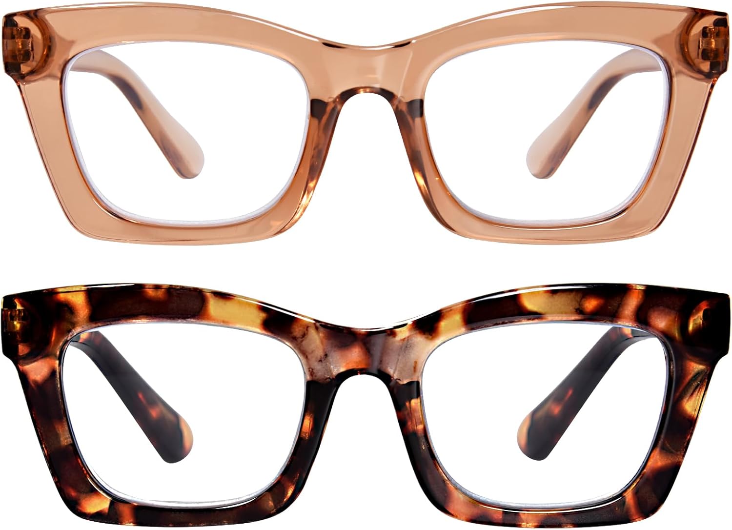 Oversized Square Reading Glasses for Women Spring Hinge Blue light Blocking Computer Readers for Women