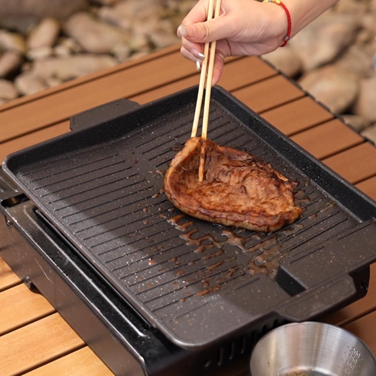Amazon.co.jp: 焼肉プレート 角型/ガス対応 サムギョプサル 鉄板 斜め