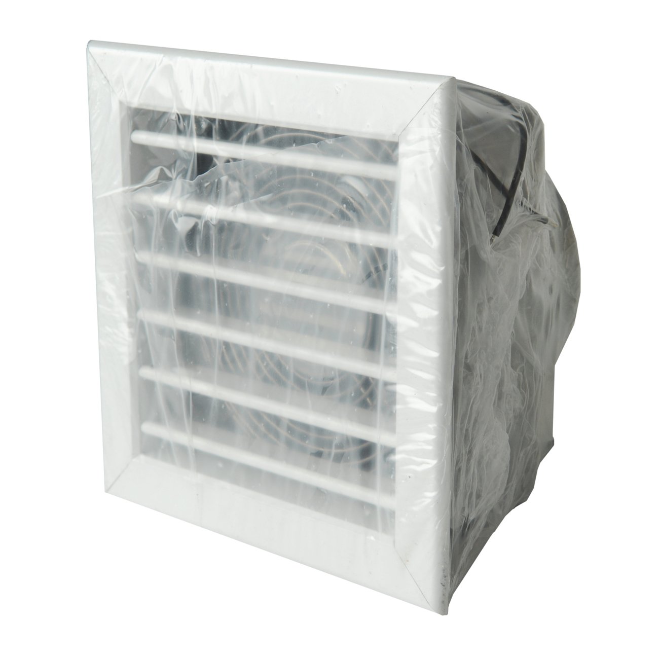 La Ventilazione GCMIB1615100-Y Rejilla para chimeneas con Ventilador eléctrico, Color Blanco, 160x160 mm