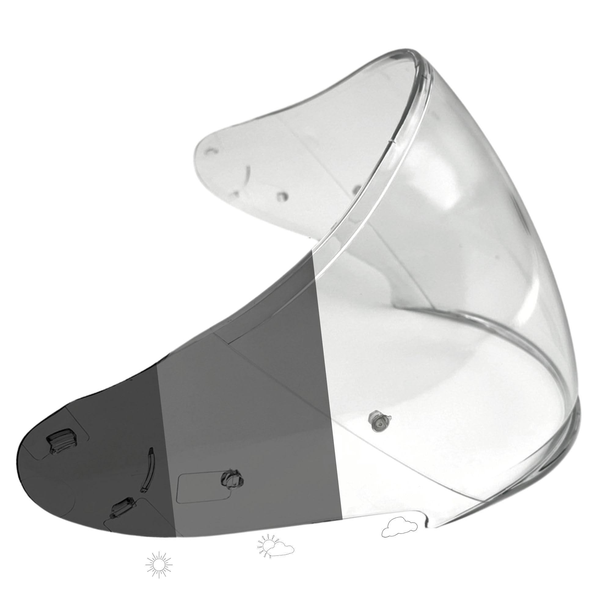 Eaglens.54 Motorcycle Open Face Helmet Shield replacement visor lens - Shoei Photochromic J-Cruise 1 J-Cruise 2 CJ-2 SP J-Force4 Clear to gray