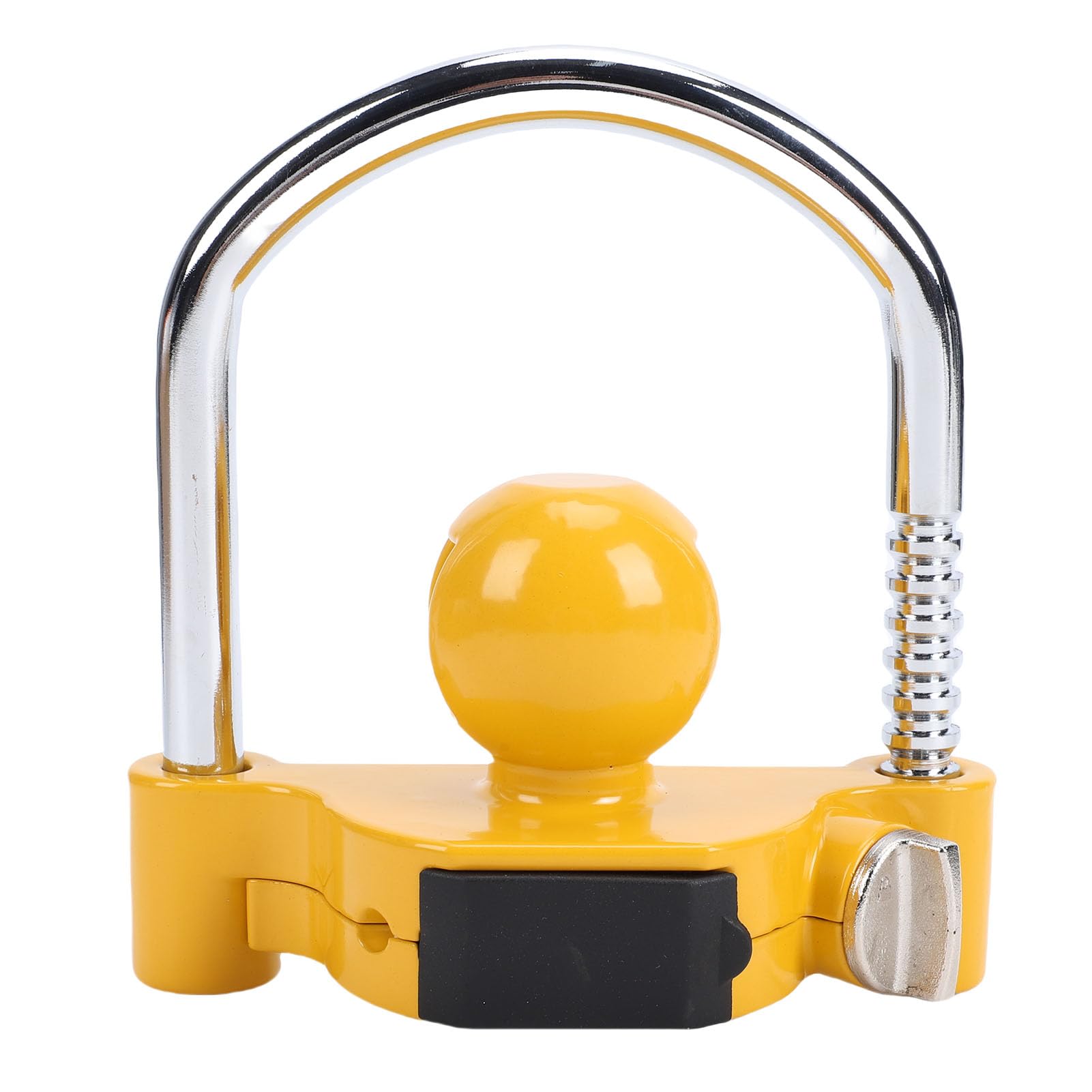 Verrou de coupleur universel antivol robuste pour attelage de remorque avec mot de passe à 4 chiffres pour attelage de remorque de camping-car, protection de sécurité jaune
