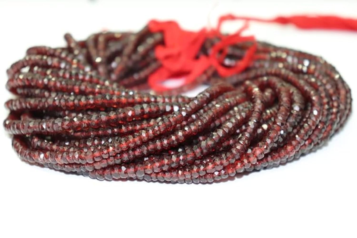Grenat du Mozambique naturel perles rondes facettées 5-6mm de qualité gemme pour bijoux