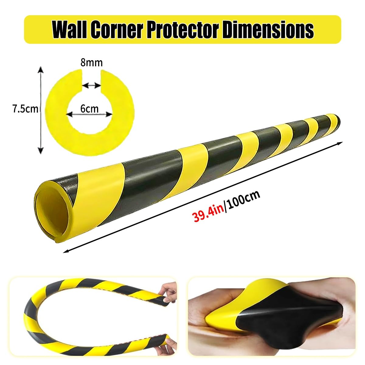 Self Adhesive Foam Edge Protector, 1M long