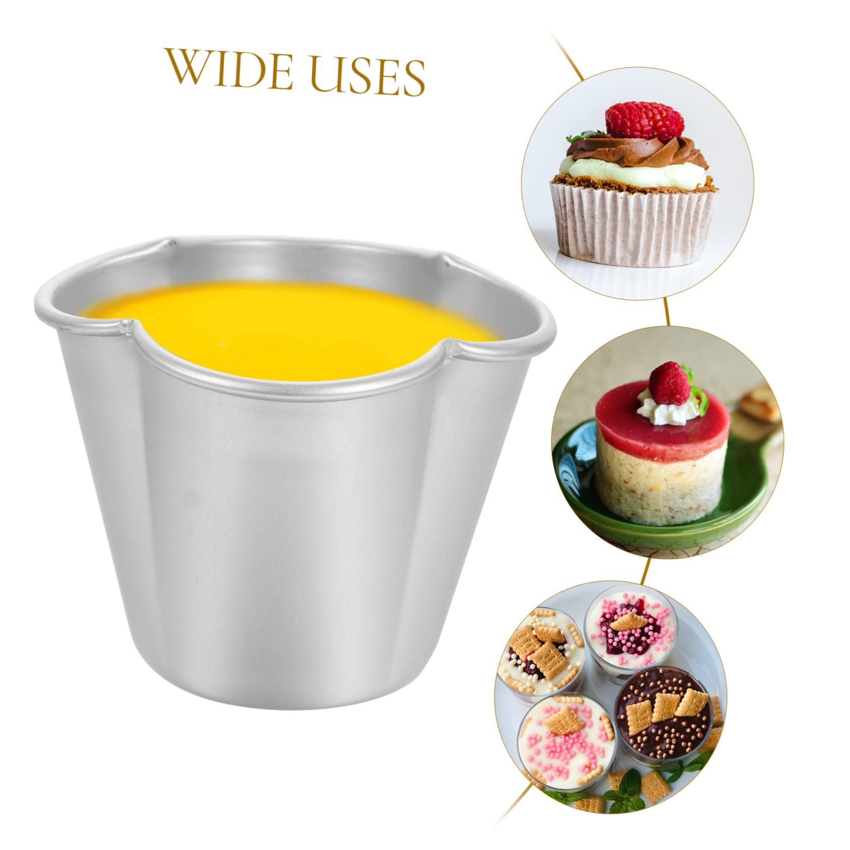 Amosfun 18 Piezas Molde De Torta Moldes Para Muffins Antiadherentes Mini Muffins De Pastel Para Torta Tazas De Aluminio Para Hornear s De Budín Silver Aleación De Aluminio