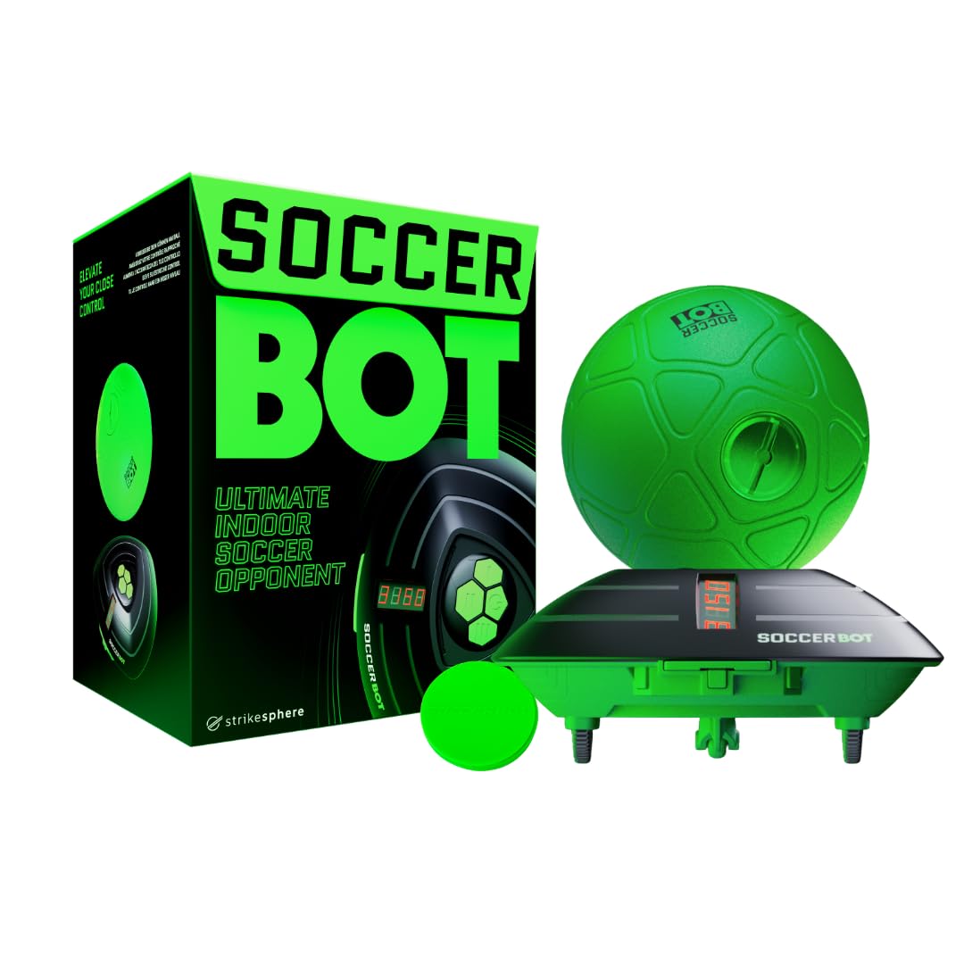 Soccer Bot Indoor Football Trainer, Football Gifts for Boys, One Size, Black