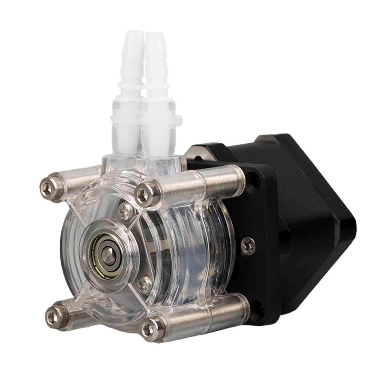 Pompe péristaltique à moteur pas à pas, pompe de titrage silencieuse industrielle 12V 24V(Transparent Head)