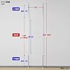 Yamazen YAMAZEN Push-Up Partition Wire Type Width 23.6 x Depth 2 x Height 65.6 - 116.3 inches with 4 Hooks Wall-Mounted Storage Wall-Mounted Storage Ceiling Room Divider Assembly Required White
