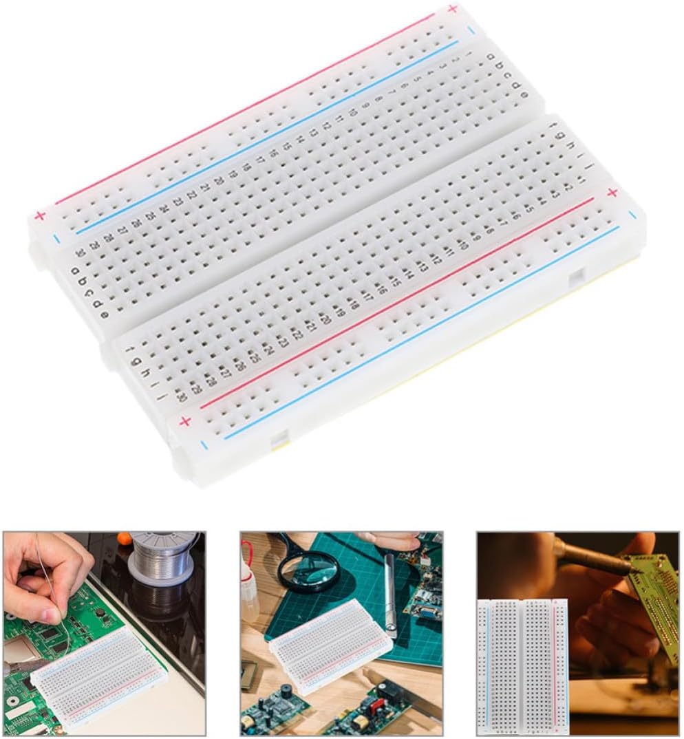4pcs Small Solderless Breadboard 400 Tie Point ABS White