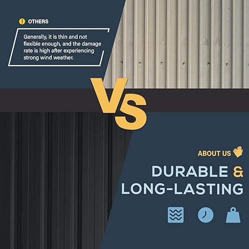 Vista 32 de AECOJOY Cobertizo de almacenamiento de metal de 8 x 6 pies para exteriores, cobertizos de acero de 6 x 8 pulgadas y almacenamiento al aire libre