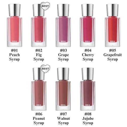 BBIA Over Glaze Lip Gloss - Plumping & Volumizing Glossy Lip Tint with High-Glow Glassy Shine Finish, Naturally Moisturizing, Non-Sticky, Lightweight, Vegan, Korean Makeup (03 GRAPE SYRUP)(08 JUJUBE SYRUP)