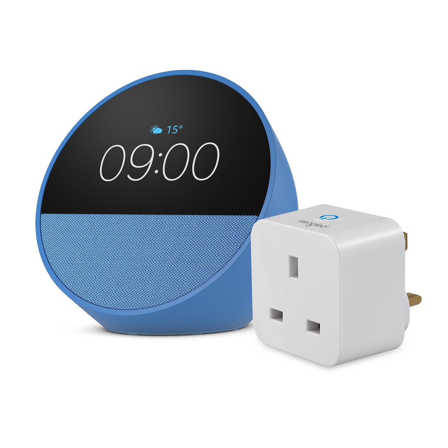 Echo Spot | Ocean Blue + Sengled Smart Plug, Works with Alexa - Smart Home Starter Kit