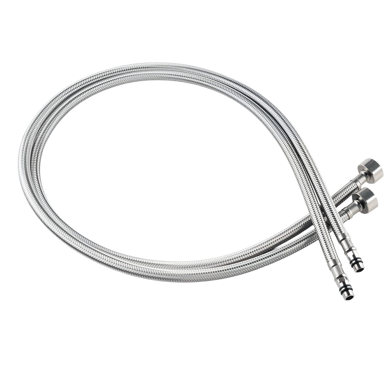 1000mm Long Pack of 2 Kitchen/Basin Monobloc Mixer Tap Connectors Flexi Pipes Tails British Standard Pipe M10 x1/2 Fitting