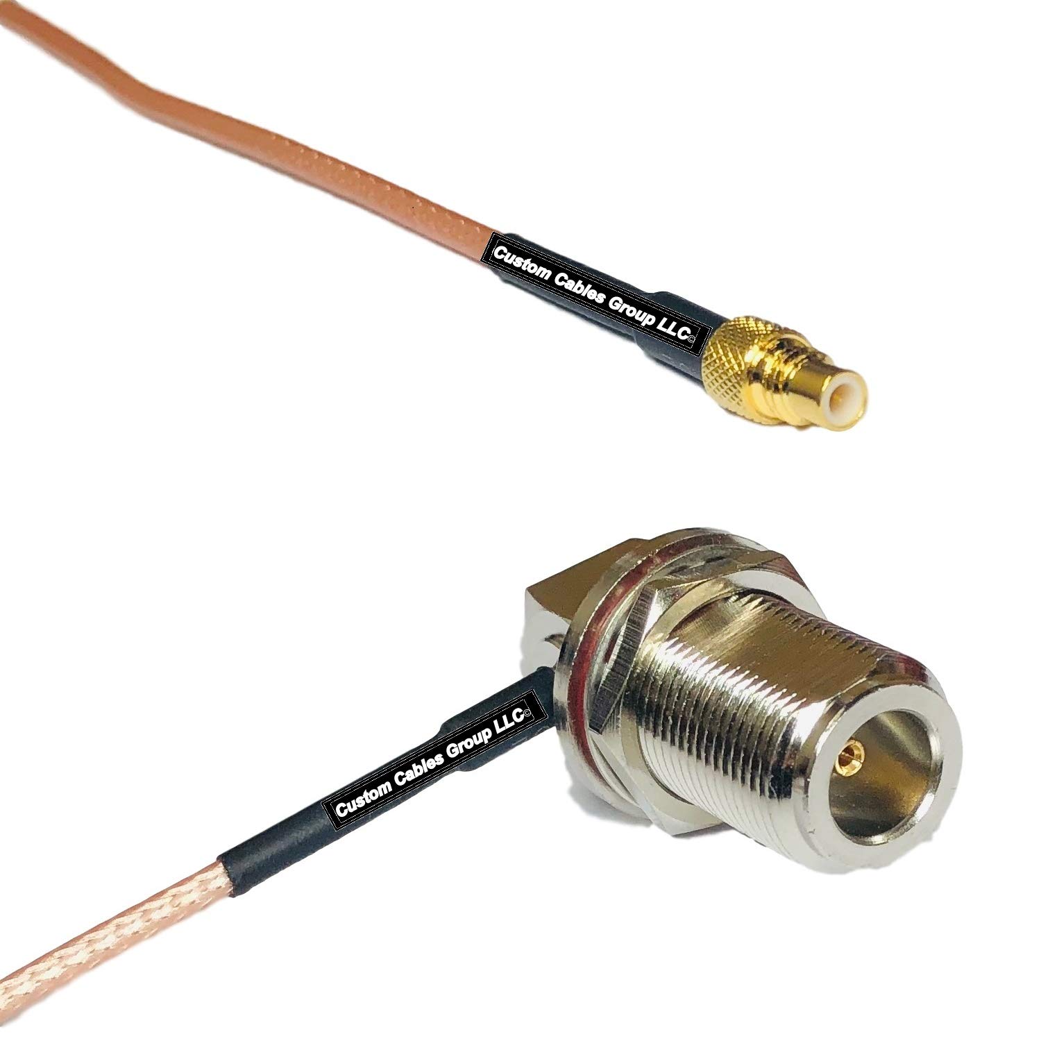 1 feet RG316 SMC Male to N Female Bulkhead Angle RF Pigtail Coaxial Cable