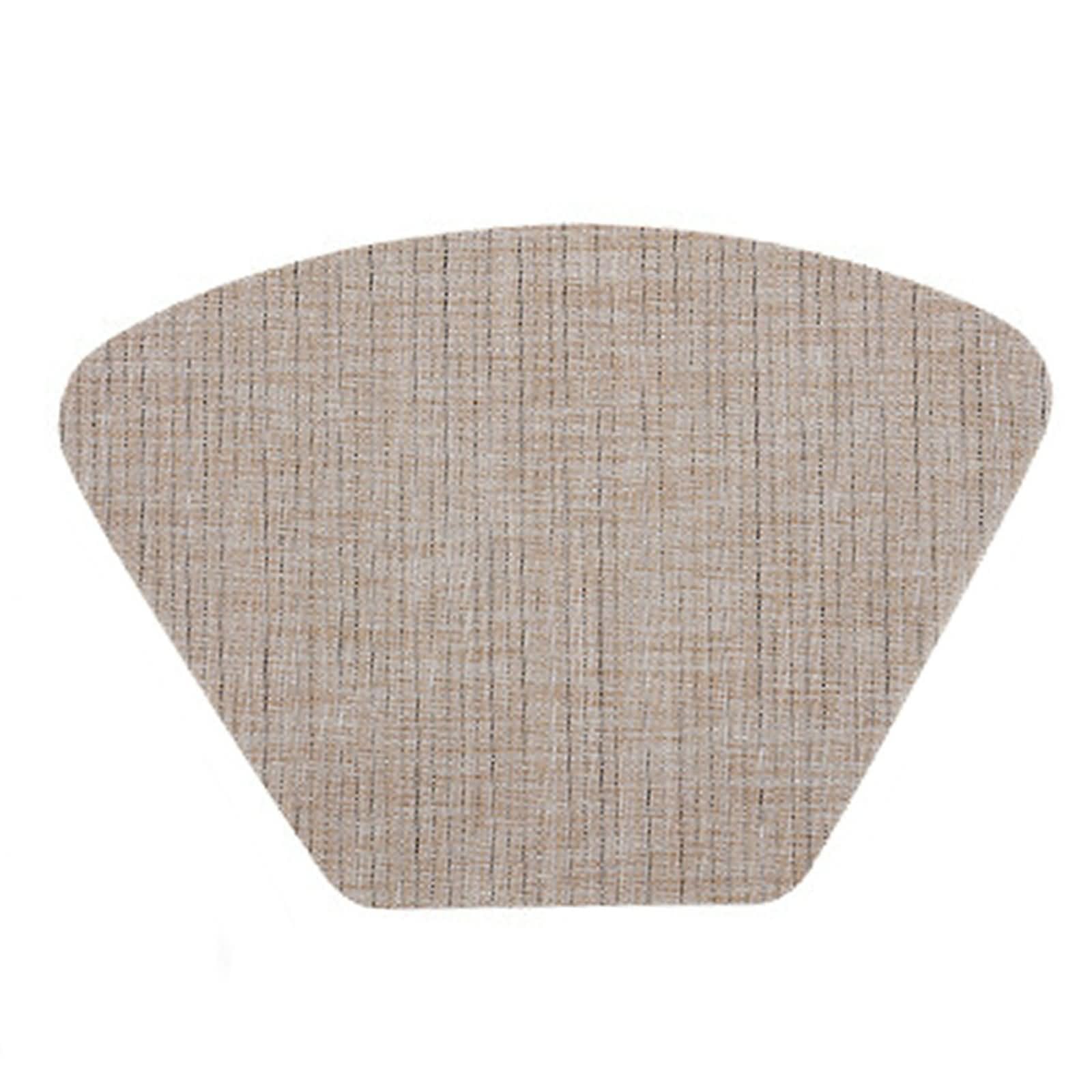 Manteles Individuales 8 Piezas, 48 x 33 CM Manteles Individuales Mesa 70% Vinilo+30% Poliéster Caqui, Color Sólido con Abanico