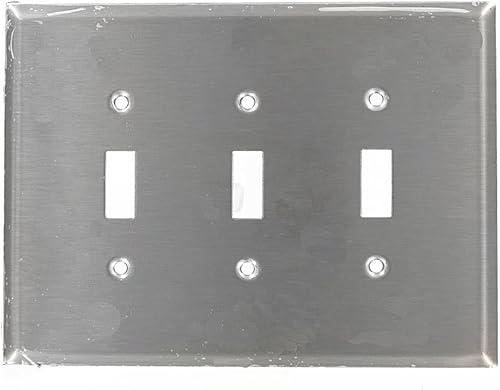 Leviton 84111-40 Placa de pared para interruptor de dispositivo de palanca de 3 