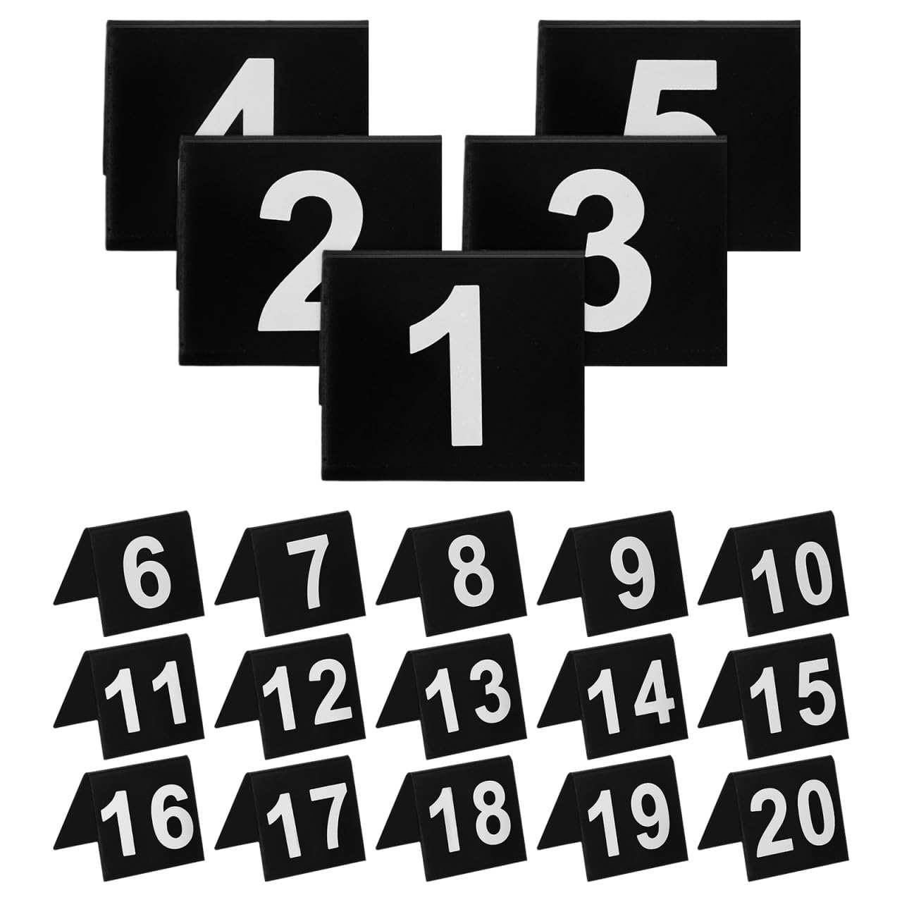 BESTYASH 20 numeri da tavolo double face in acrilico, 1-20 numeri da tavolo per ristoranti e matrimoni, segnaposto numerati per eventi