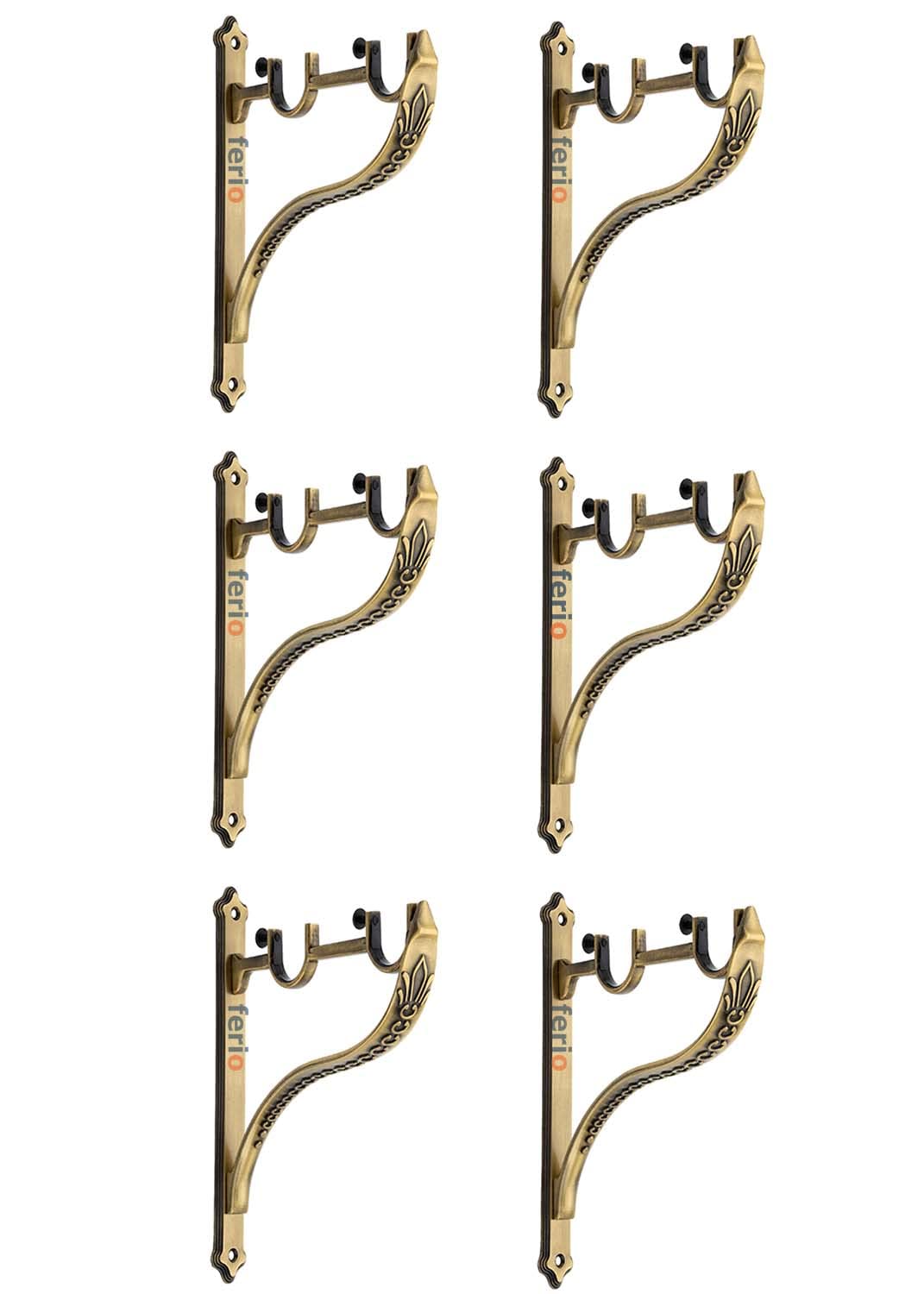See full amazon price history chart for Ferio Double Zinc Antique Brass Jaguar Heavy Curtain Supports for Door and Window Curtain Brackets Set/Holder for 1 Inch Rod 3 Set (Pack of 6 Pcs) Ferio Double Zinc Antique Brass Jaguar Heavy Curtain Supports for Door and Window Curtain Brackets Set/Holder for 1 Inch Rod 3 Set (Pack of 6 Pcs) (B099QSR4L6) Amazon Price History, Amazon Price Tracker