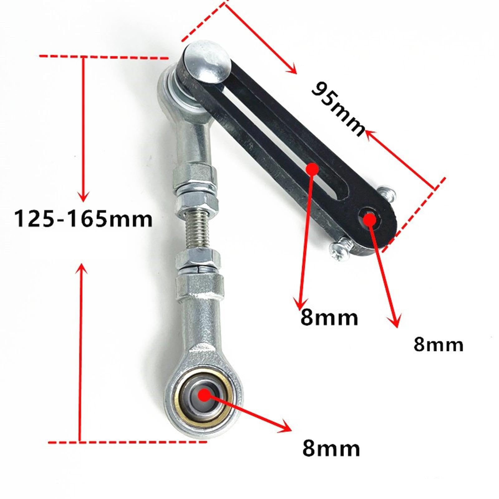 Harilla Bras de culbuteur télescopique pour moteur, accessoires de bricolage pour actionneur de mouvement linéaire, installation facile, 9.5 Cm