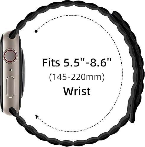 Miniatura 5 de Correas magnéticas de silicona de doble cara, compatibles con Apple Watch Series 8 7 SE 6 5 4 3 2 1 Ultra, correa deportiva compatible con Apple
