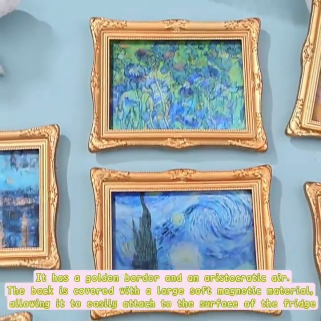 Imanes Decorativos con Marcos de Fotos de Obras Famosas miniatura 6