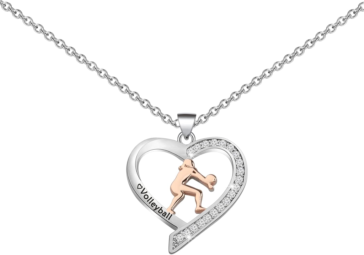 BNQL Volleyball Charm Necklace for Women & Girls - Volleyball Player Gifts & Jewelry - Image 2