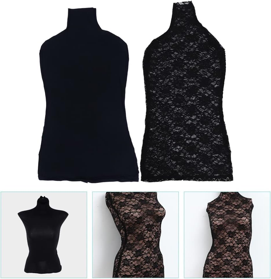 iplusmile 2pcs Female Dress Form Cover Cotton Lace Fabric Stylish Mannequin Accessory for Clothing Display Washable Reusable for Boutique Tailoring