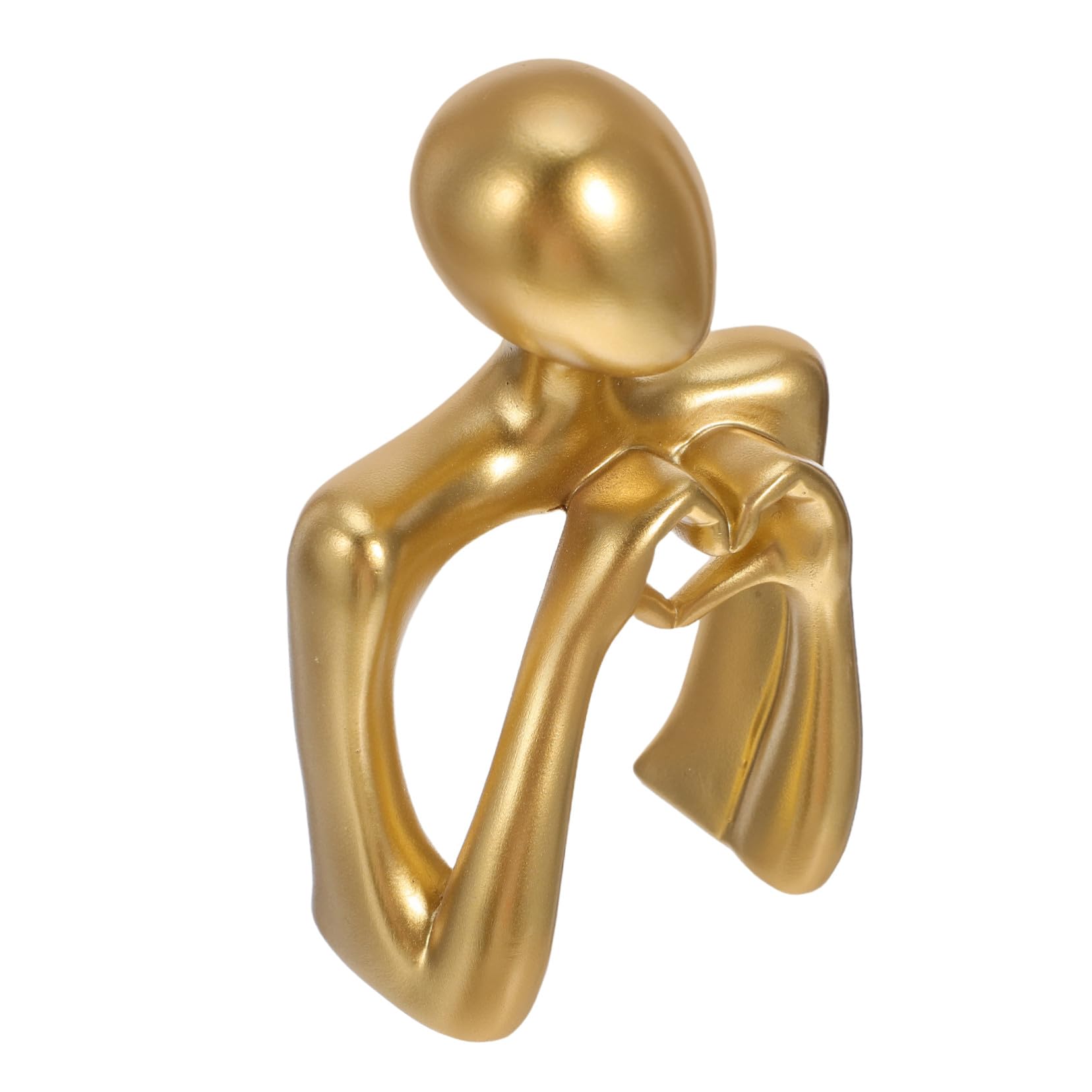 Statuette dorée mains cœur sculpture décoration maison bureau ornement intérieur
