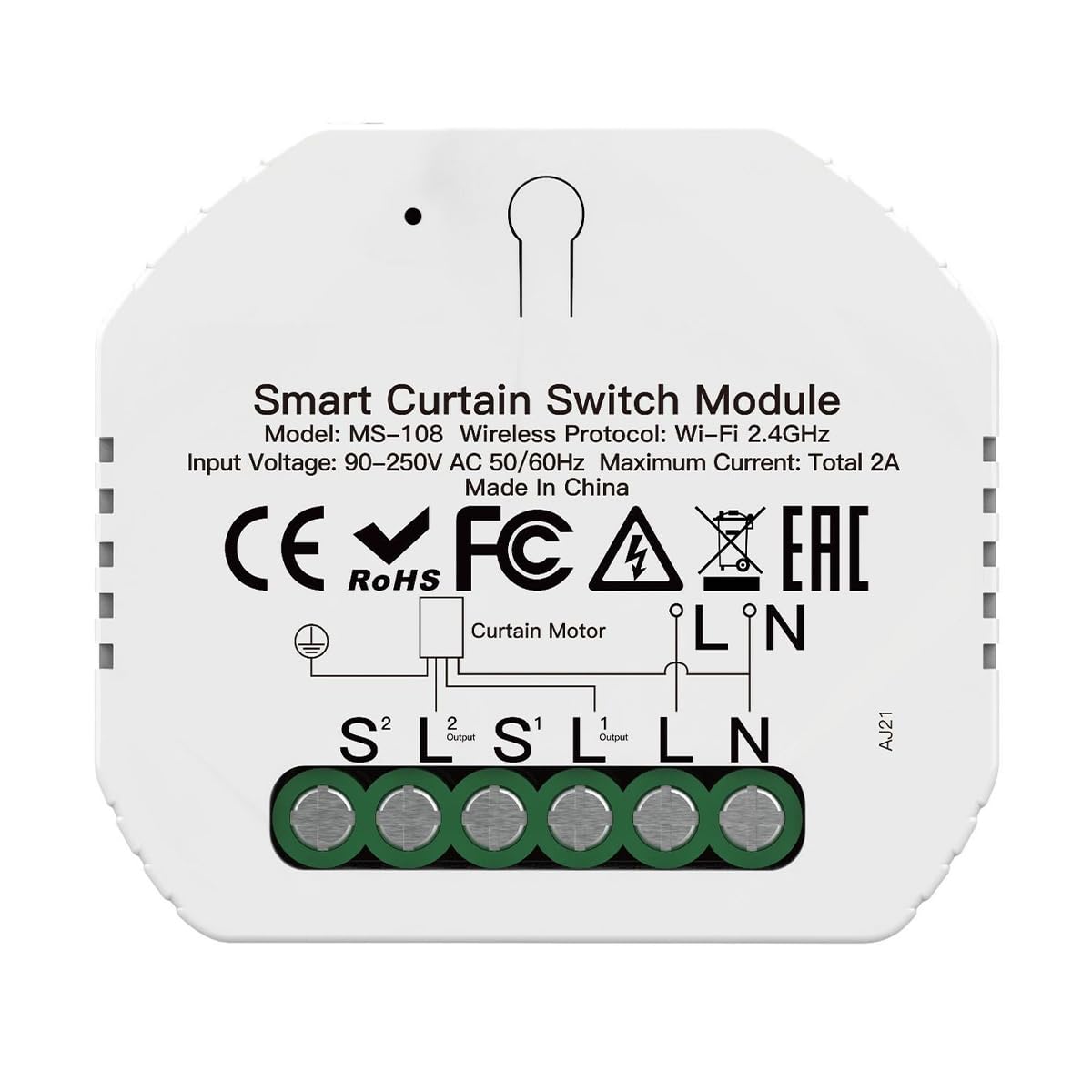 Módulo de interruptor WiFi para persianas enrollables, control inteligente para persianas y toldos, compatible con Smart Life Tuya, Hogar