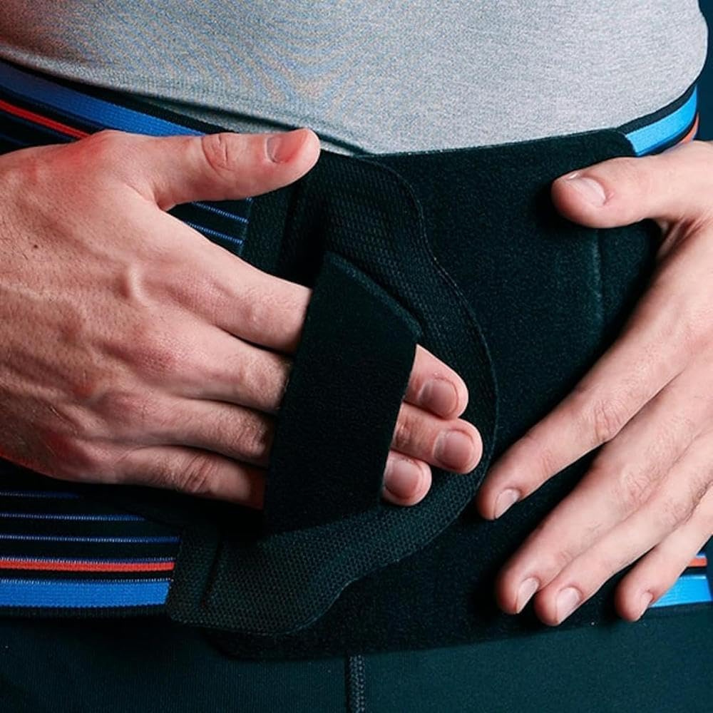 THUASNE Sport - Cintura di sostegno lombare - Lombalgia, distorsione discale/lombare, mal di schiena - Ossa di balena dorsali e addominali - Indice di sostegno 3/3 - Dispositivo medico CE