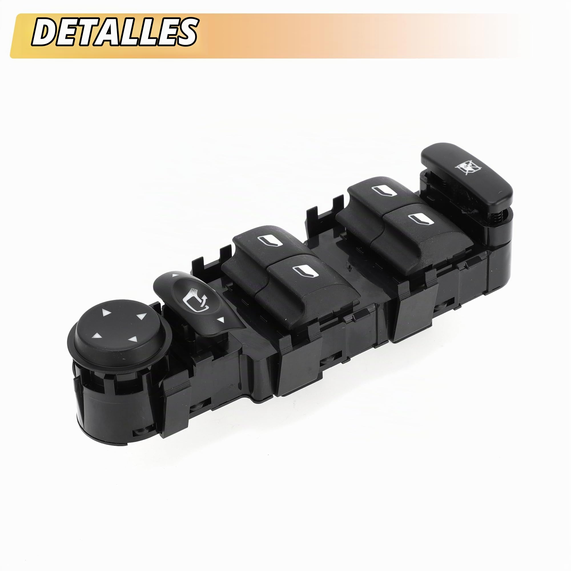 A ABSOPRO Interruptor De Ventana Eléctrica Para Citroen C5 01-08 1Pc | Delantero Izquierdo Conductor, Número Oe 6554Hq, Para Citroen C8 2002-2008, Para Peugeot 807 2002-2008, 9 Pines