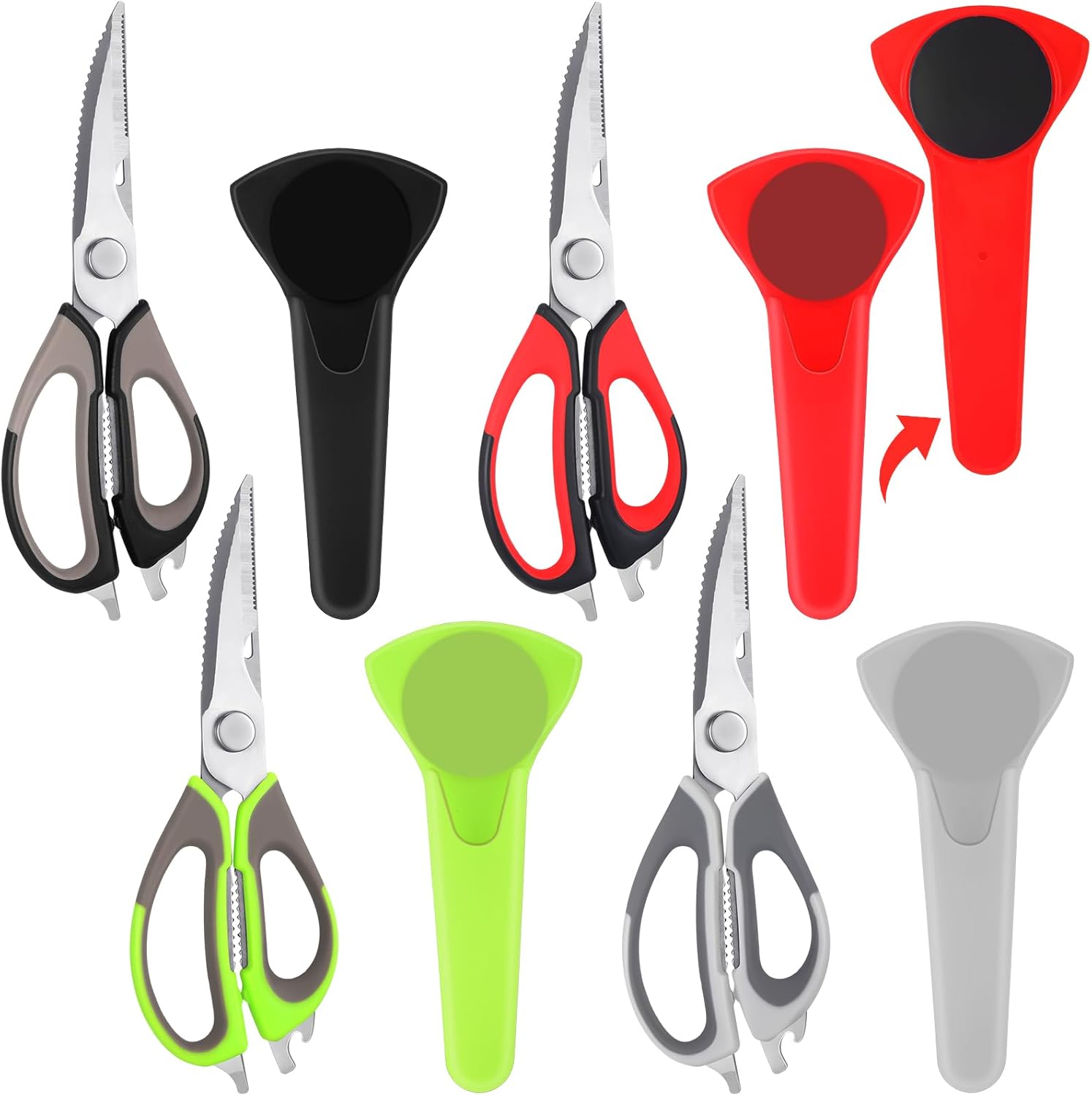 Gisafai 4 Pcs Kitchen Shears Kitchen Scissors with