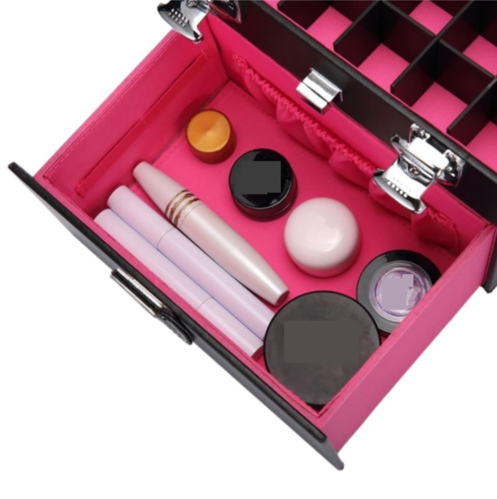 Lakiery Paznokci Pudełko Podróżne Do Przechowywania Kosmetyków I Biżuterii, Lakier Paznokci Organizer Zaopatrzenie(Pink)