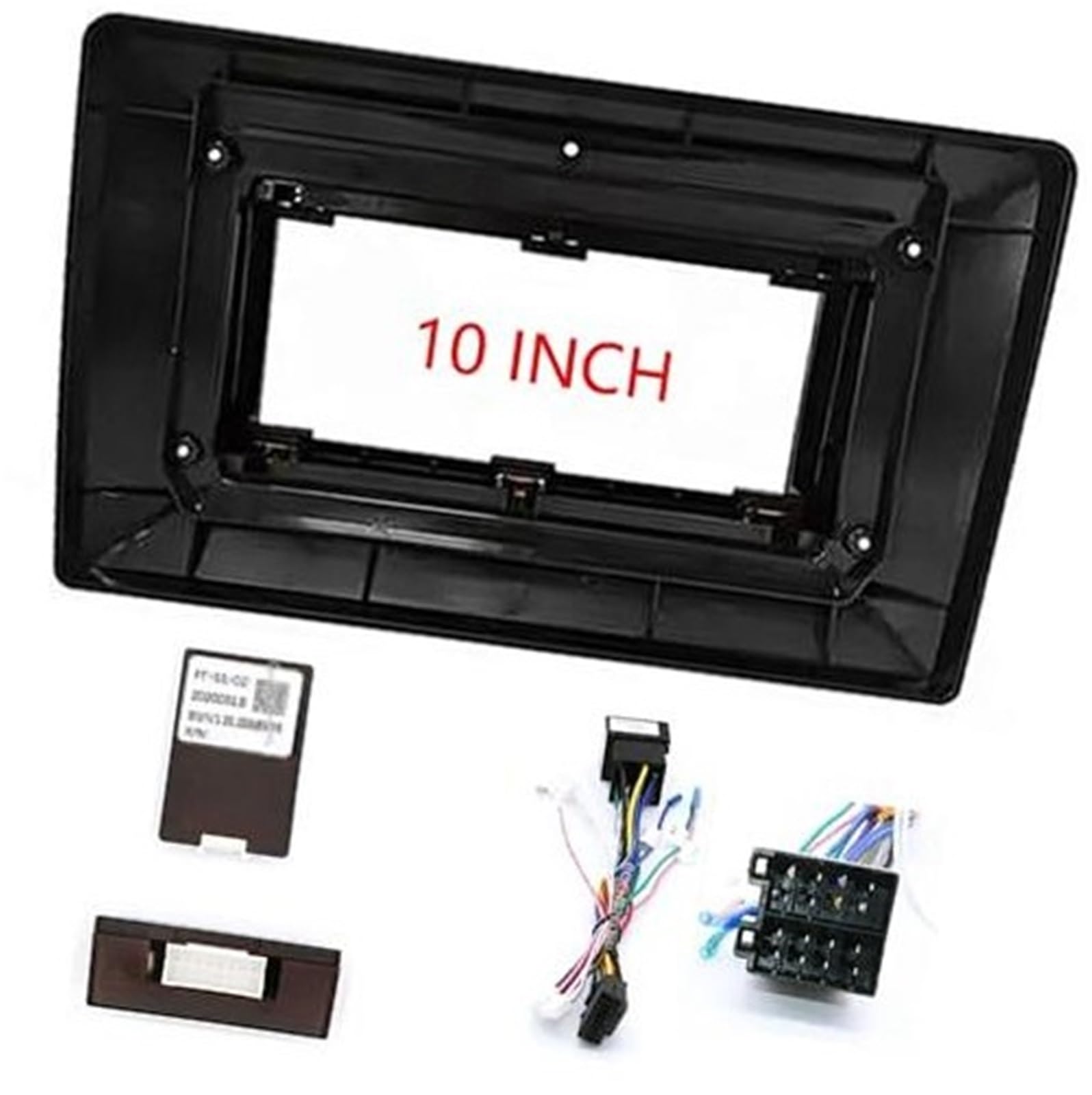 Wivplex Pannello stereo radio Pannello fascia radio da 9", for 500L 2011-2017 Telaio Pannello video Lettore Telaio audio Montaggio cruscotto Accessori adatti Cablaggio Pannello di controllo radio(BLAC