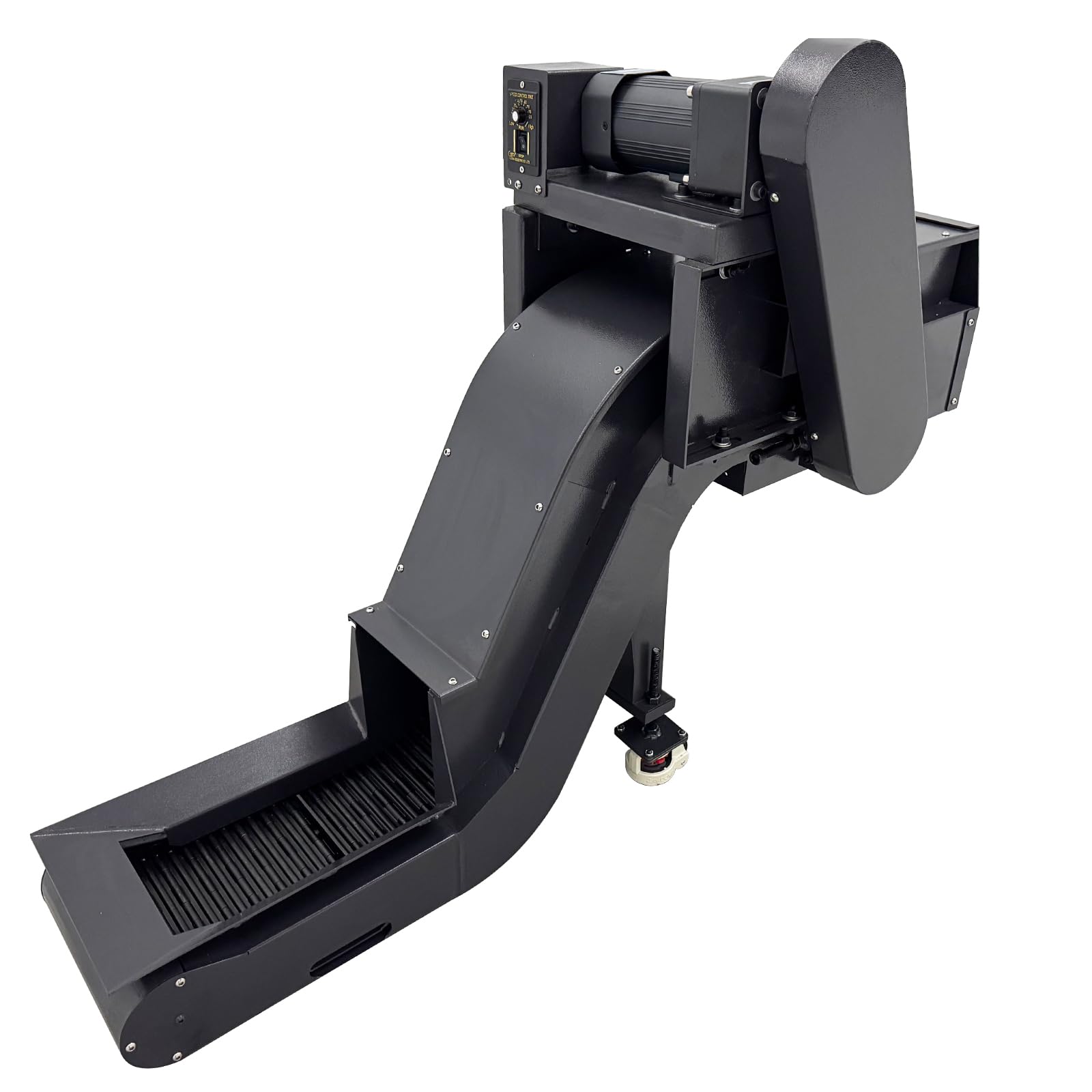 LGXEnzhuo CNC Chain-plate Chip Conveyor Metal Chip Conveyor Chain Plate Scrap Machine Steel Material for CNC Lathe Machine 220V/1PH