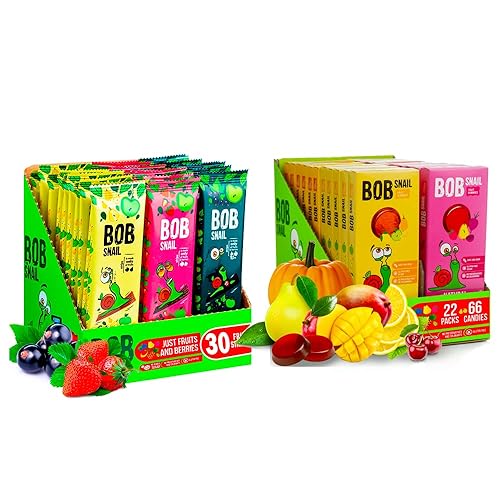 BOB SNAIL Snacks de frutas saludables para adultos y niños