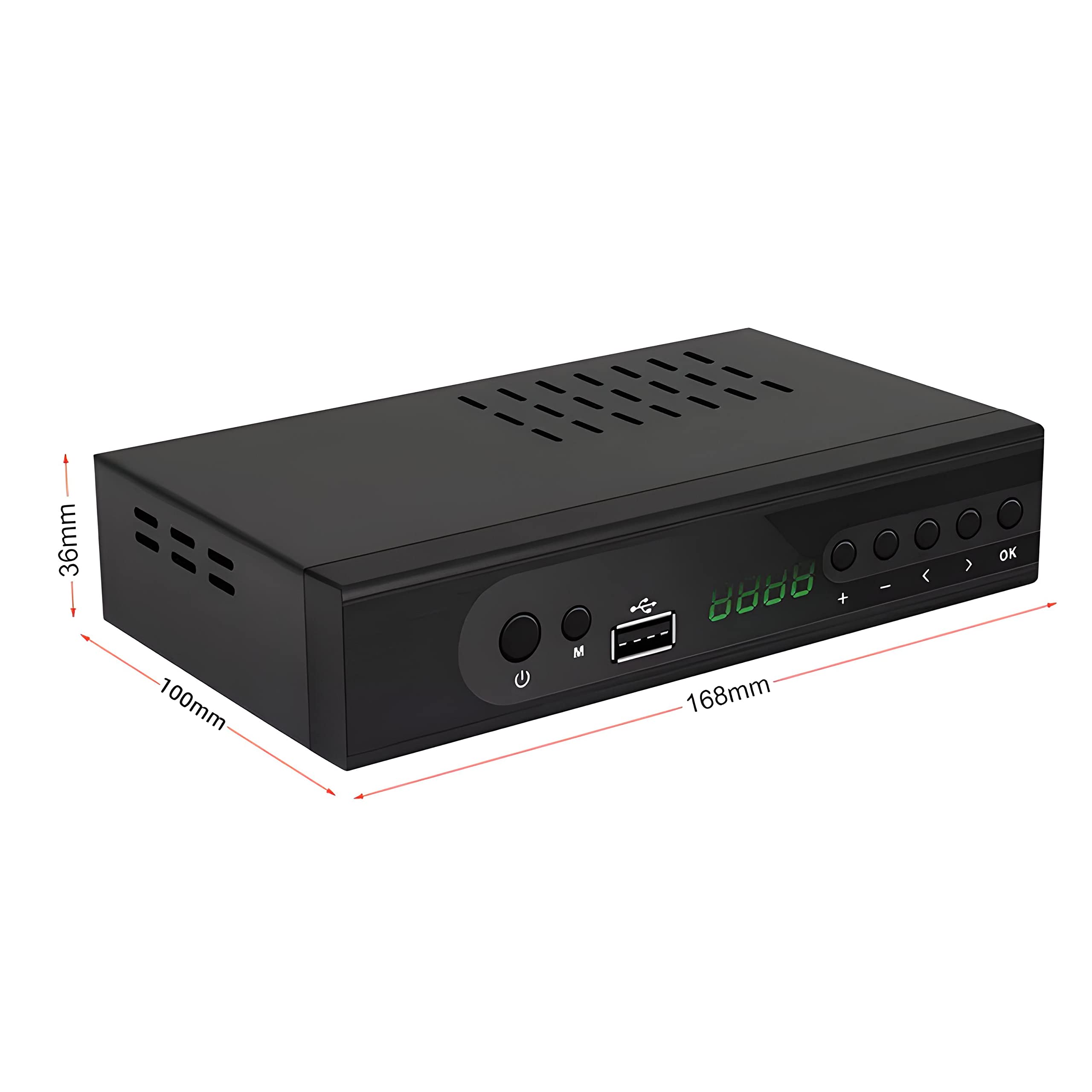 Retoo Décodeur, Tuner TV Numérique Terrestre, Récepteur Numérique Haute Définition Full HD 1080p, Télécommande Universelle, 3D, USB 2.0, Affichage Led, HDMI V1.4b, SCART, 240V, 50Hz/60Hz, DVB-T DVB-T2