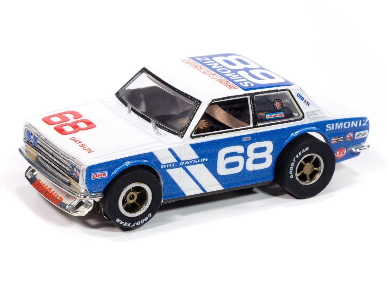 SC420-3 Auto World Xtraction 1972 BRE Datsun 510 Guest Car #68 HO Scale Slot Car