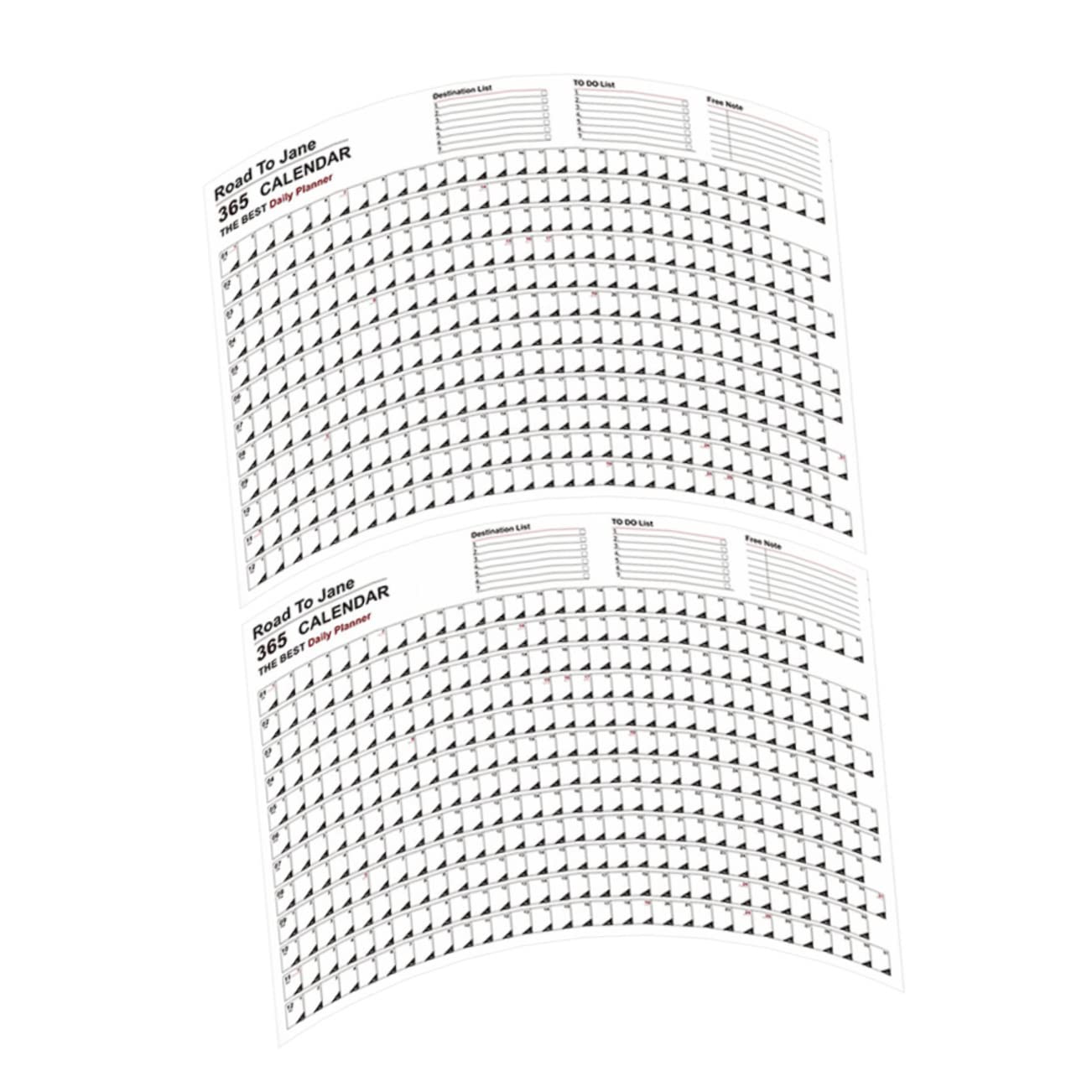 Lurrose 8stücke Wandkalender Für Tägliche Planung Kreativer Jahresplaner Im Minimalistischen Design Für Büro Schule Und Zuhause Wandkalender Mit Übersicht