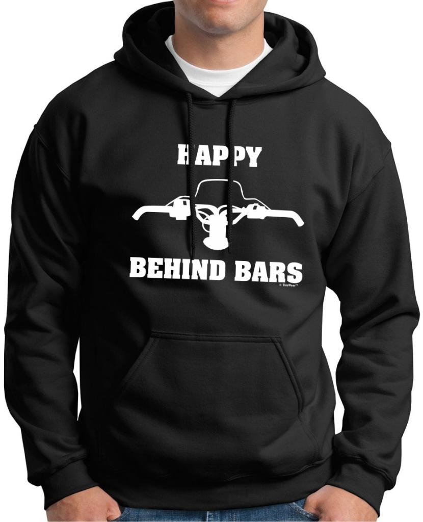 Happy Behind Bars Snowmobile Premium Hoodie Sweatshirt