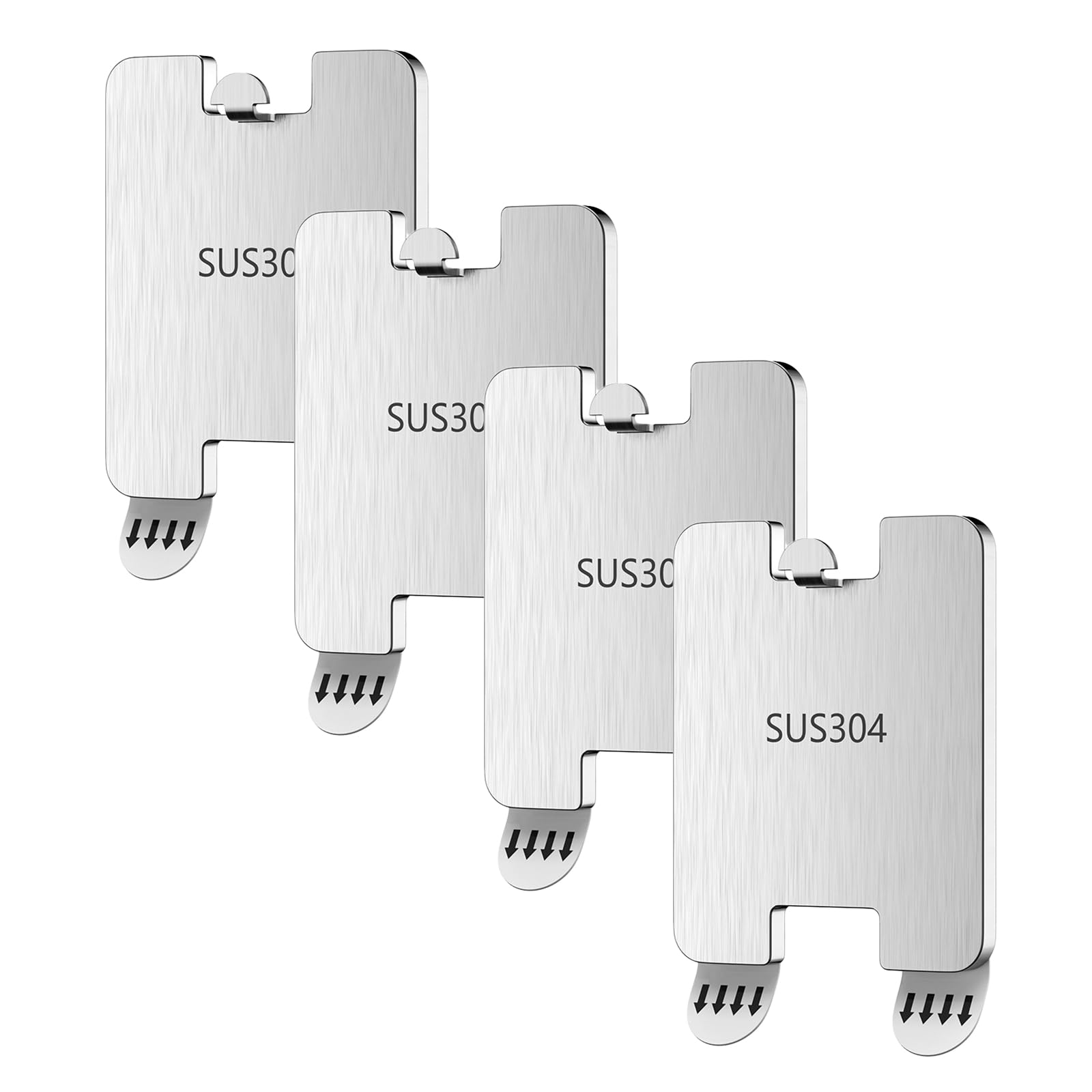 Ceegeww Silver 4 Pcs Picture Hooks No Nails, Adhesive Picture Hooks, Photo Frame Hook For Wall No Drill, Removable Damage-Freepicture Hangers For Hanging Pictures,Frames,Wall Art,Home Decor(Silver)