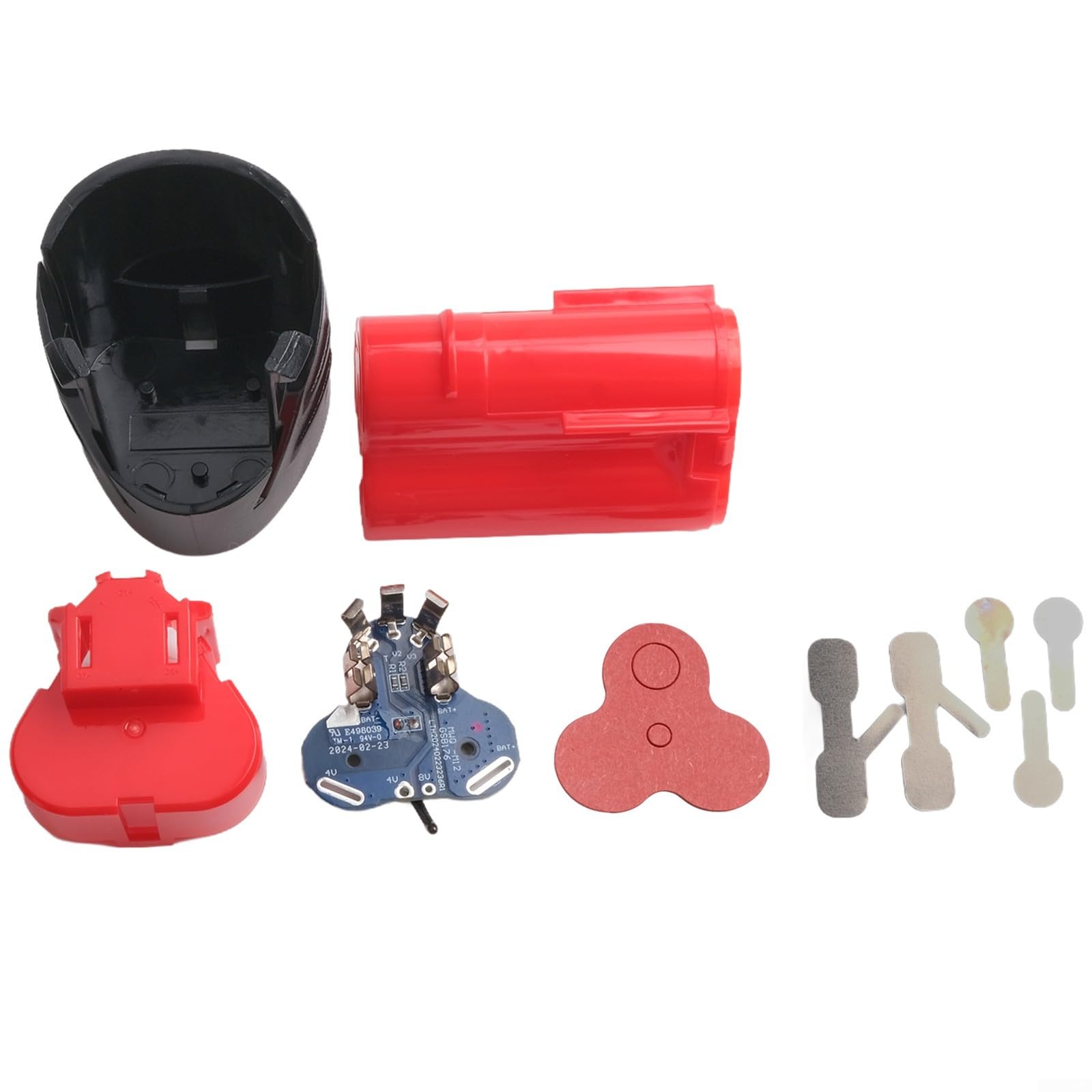 Custodia in plastica con circuito stampato di ricambio per batteria agli ioni di litio da 12 V 48-11-2411, compatibile con batterie Milwaukee M12 per utensili elettrici