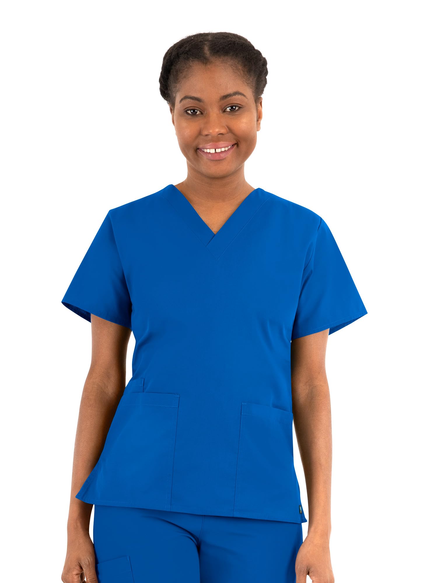 Maevn Women's Core Classic V-Neck Top(Royal Blue, Medium)