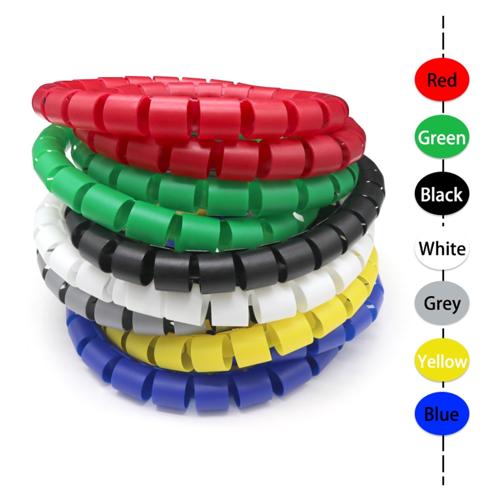Spiralna osłona na kable. Spiral Cable Wrap Tube Without Wire Finder Multicolor 8-30mm 1-10m(Unique Colour,20MM 10 METERS)