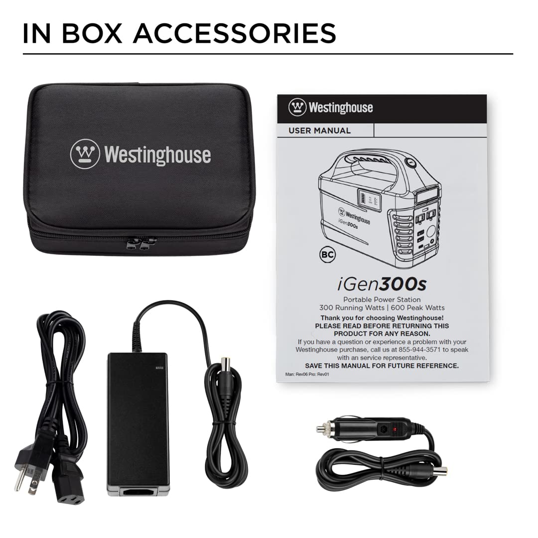 Westinghouse iGen300s Portable Power Station and Solar Generator, 600