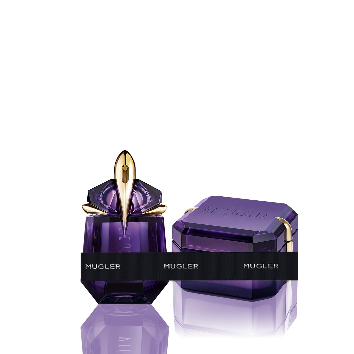 MUGLER Alien Eau de Parfum, Damen-Parfum, Amberartig, holzig und blumig, Außergewöhnlicher Duft, Nachfüllbar, 30 ml + MUGLER Alien Parfümierende Körpercreme, 200 ml