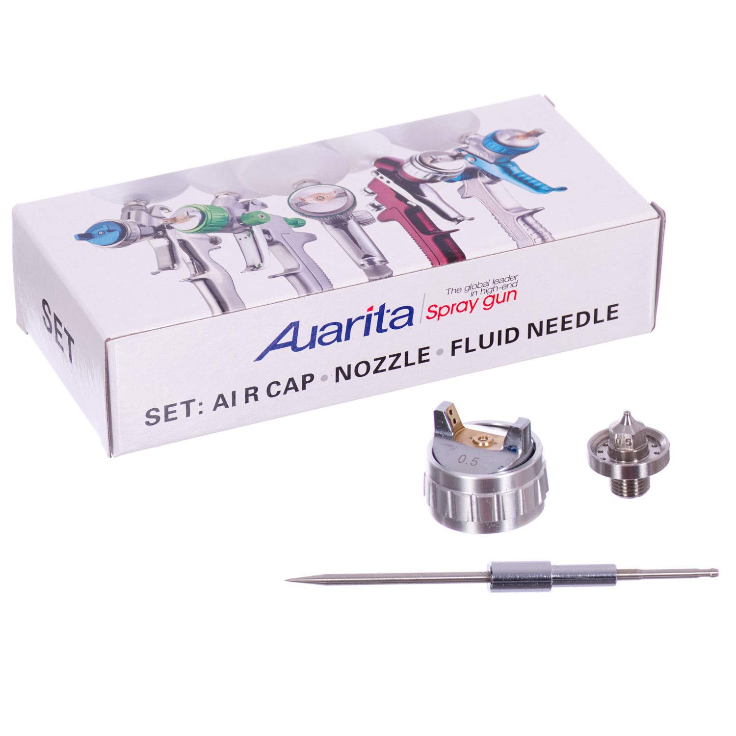 MINI HVLP Lackierpistole Düse Sprühpistole Spritzpistole Düsen 0,5 + 1,0